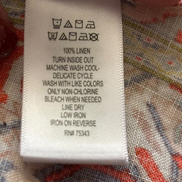 Rachel Zoe NWOT Trapeze Linen Aztec Design Dress With Pockets-Size Small - Picture 6 of 6